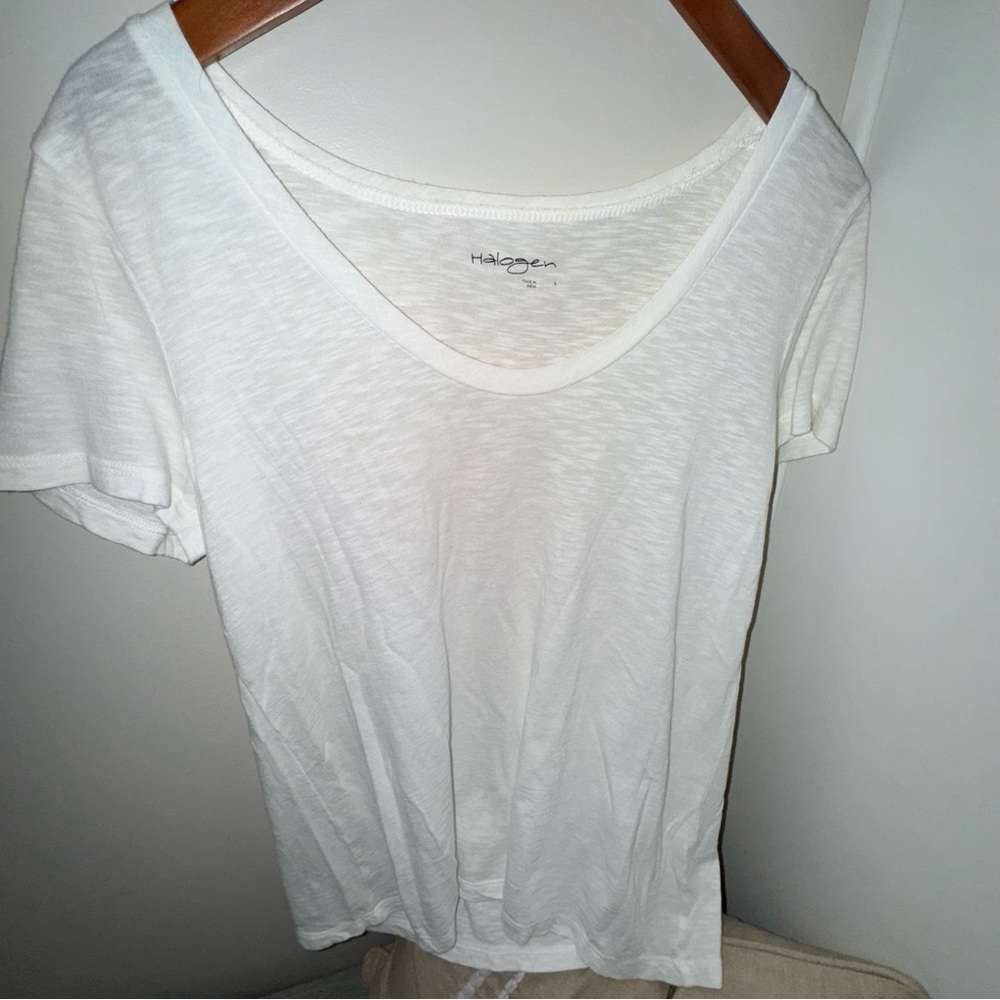 Halogen White Short Sleeve T-Shirt